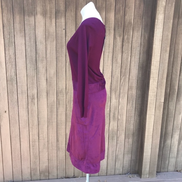 Vertigo NWT Burgundy Sweater Dress Drop Waist S - Picture 3 of 9